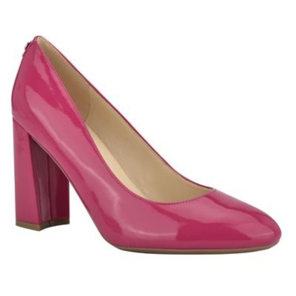 Nine West Deep Magenta Arya 9x9 Block Heel Pumps - Picture 3 of 6